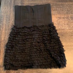 Black tube top dress